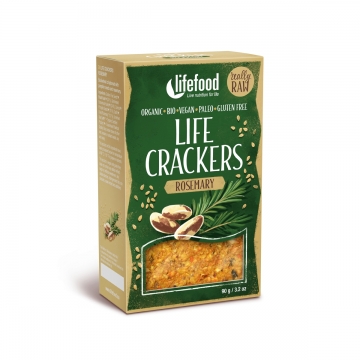  LIFE CRACKERS Rozmarýnové BIO RAW (balení 90 g) 