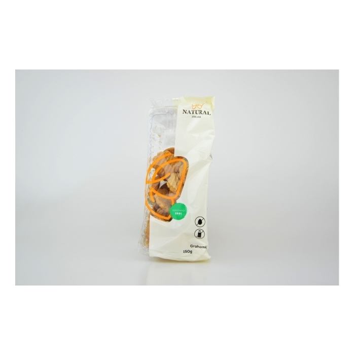 Sušenky Grahamky celozrnné bez vajec a mléka - Natural 150g Sušenky Grahamky celozrnné bez vajec a mléka - Natural 150g