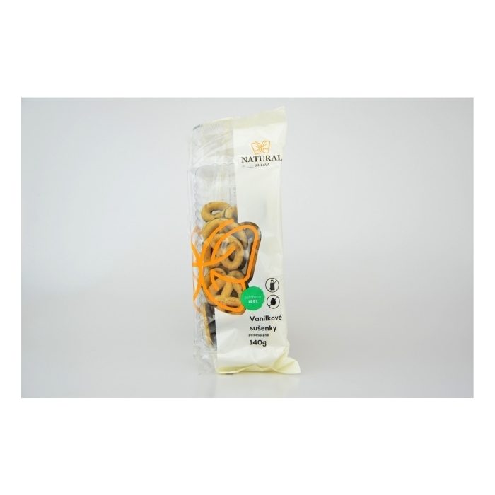 Sušenky vanilkové polomáčené bez mléka a vajec - Natural 140g Sušenky vanilkové polomáčené bez mléka a vajec - Natural 140g