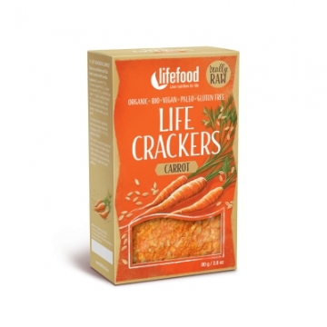 LIFE CRACKERS Mrkvánky BIO RAW 80g LifeFood