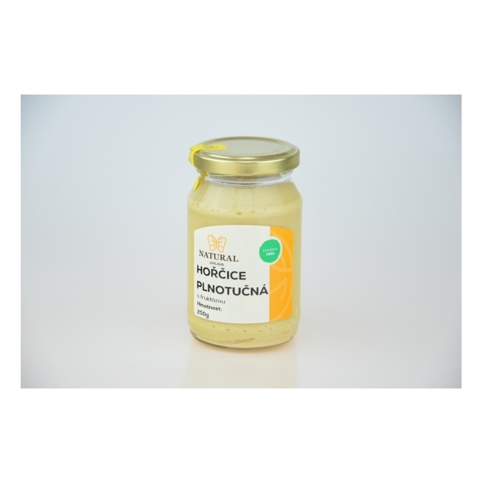 Hořčice plnotučná s fruktózou - Natural 250g  Hořčice plnotučná s fruktózou - Natural 250g