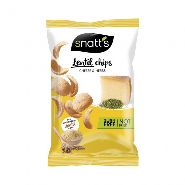 Lentil chips sýr bylinky 85 g Snatts Steinex Lentil chips sýr bylinky 85 g Snatts Steinex