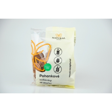 Sušenky pohankové se skořicí bez lepku, mléka, vajec a kukuřice - Natural 150g