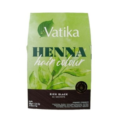 Přírodní hennová barva na vlasy ČERNÁ 60 g Vatika